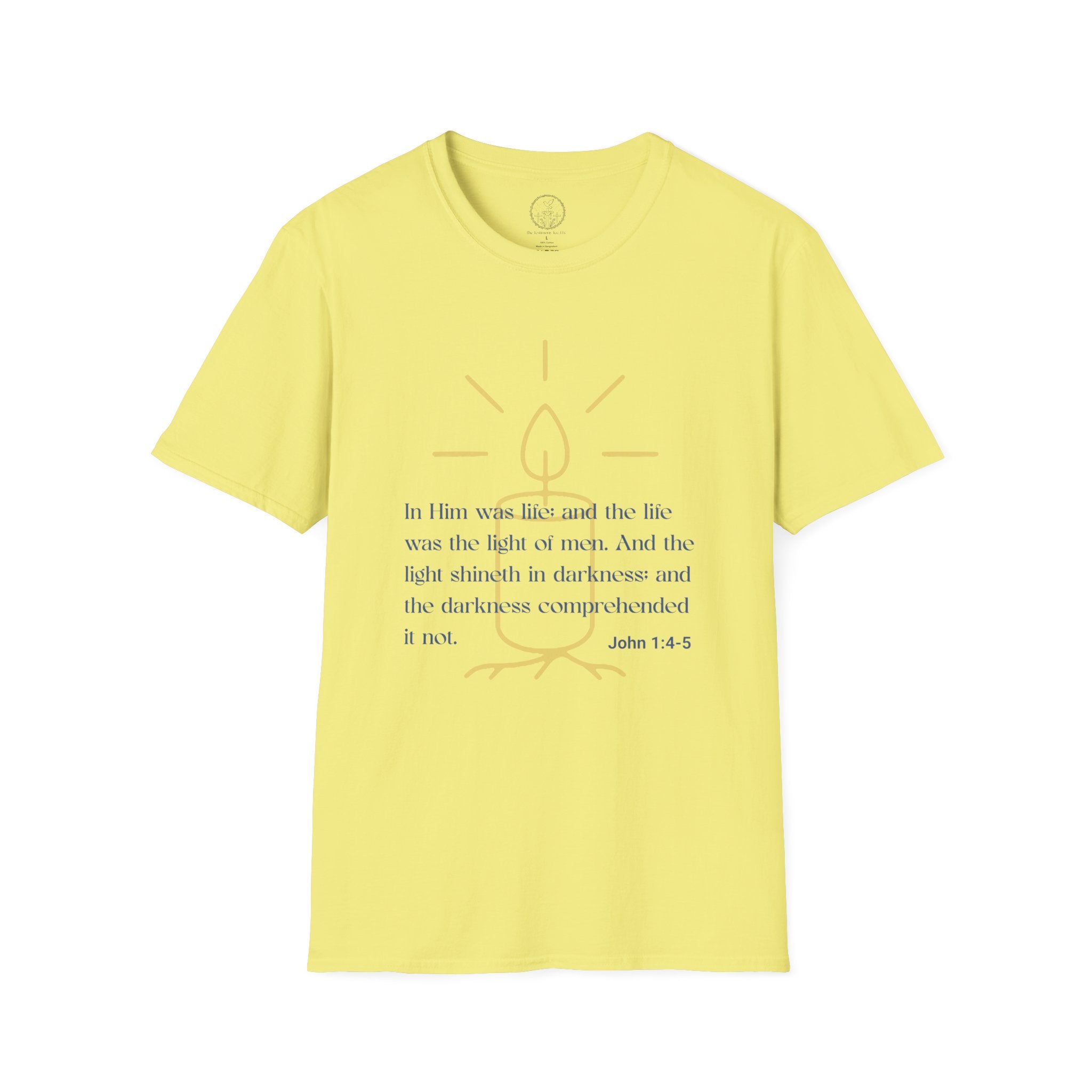 In Him Was Life – John 1:4-5 Christian T-Shirt