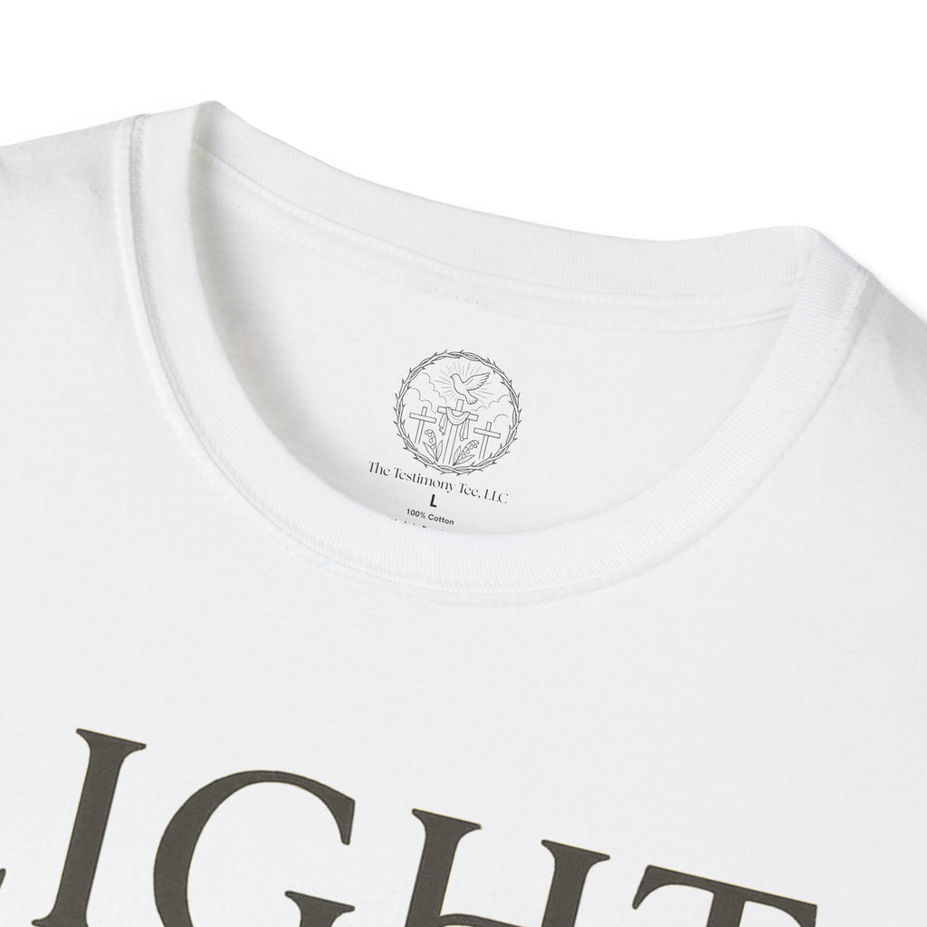 Light Where Hope Lives – John 1:5 (KJV) Christian T-Shirt