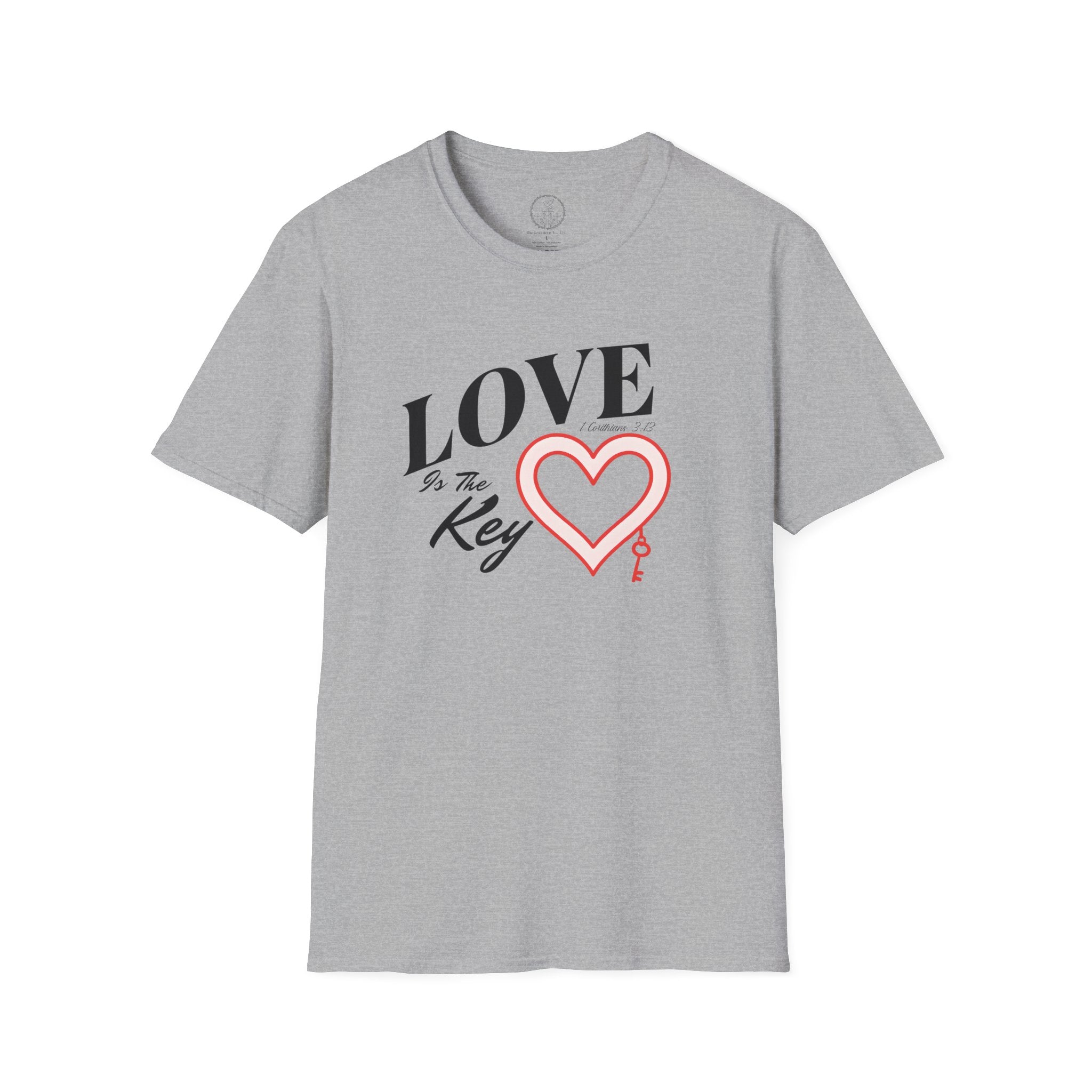 Love Is the Key – 1 Corinthians 13 Christian T-Shirt
