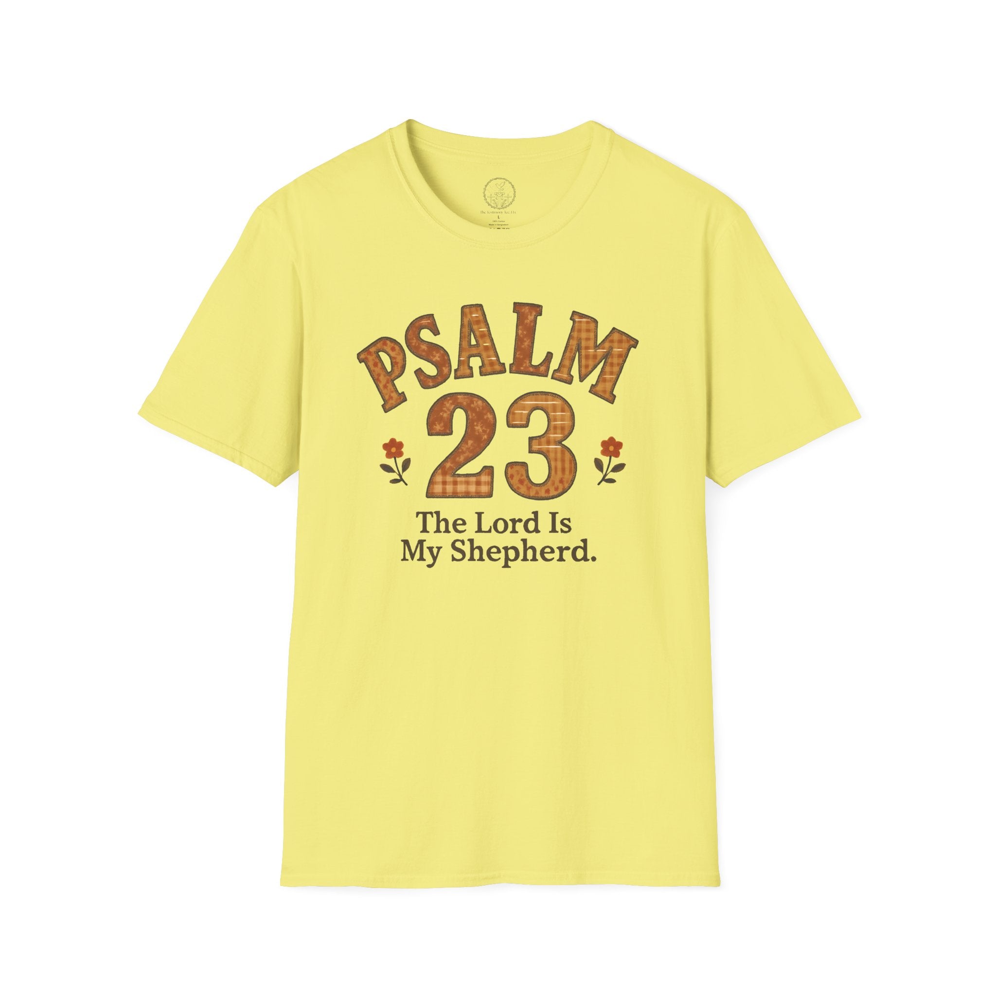 Psalm 23 Patchwork “The Lord Is My Shepherd” Christian T-Shirt