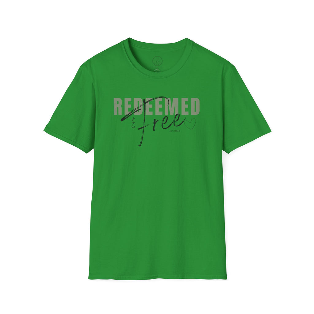 Redeemed & Free – John 8:36 Christian T-Shirt