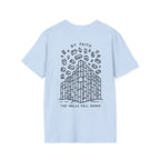 By Faith the Walls Fell Down (Front/Back)– Joshua 6:20 Christian T-Shirt