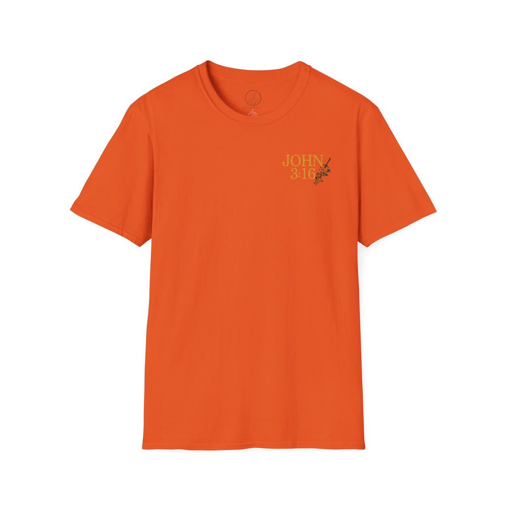 John 3:16 Heart & Crown (Front/Back) T-shirt