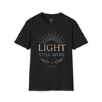 Light Still Wins — John 1:5 Christian T-Shirt