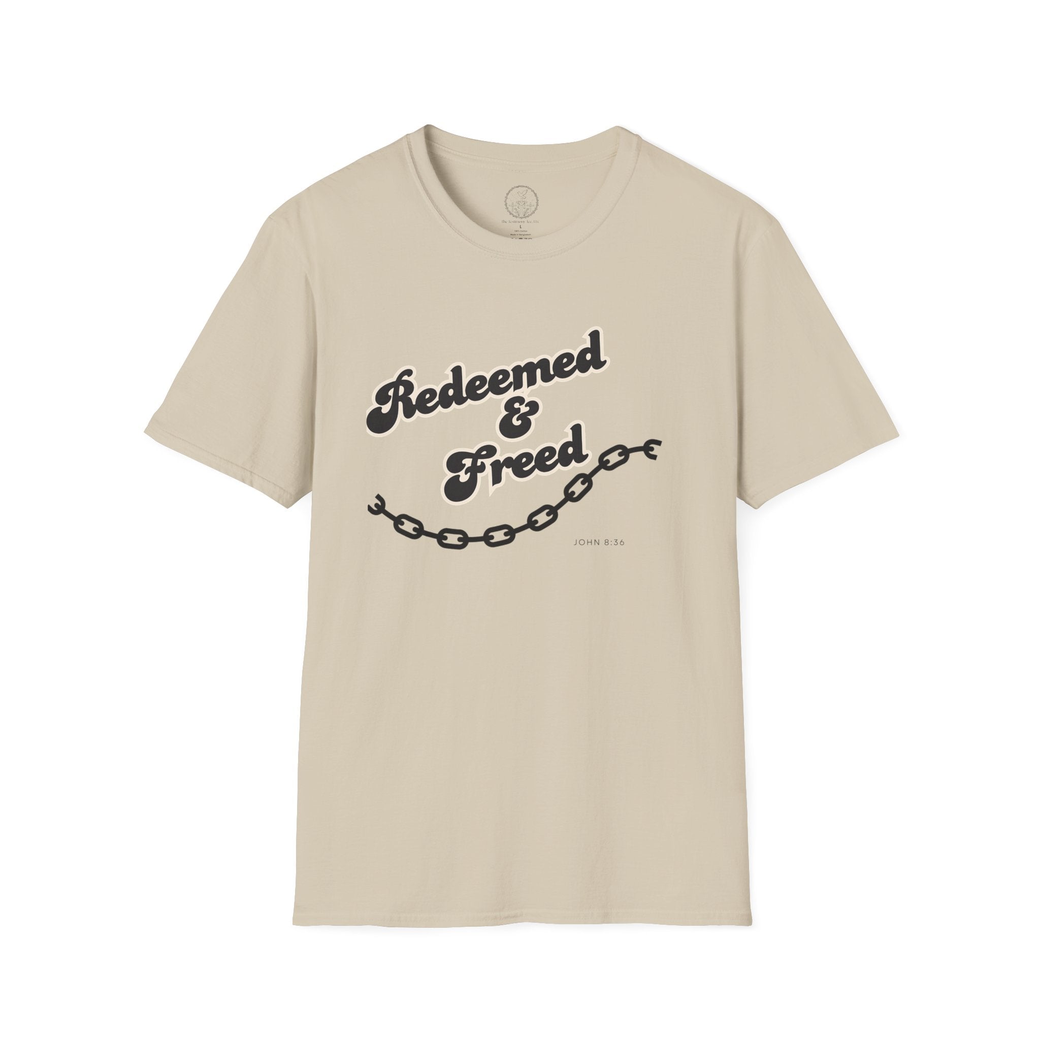 Redeemed & Freed – John 8:36 Christian T-Shirt