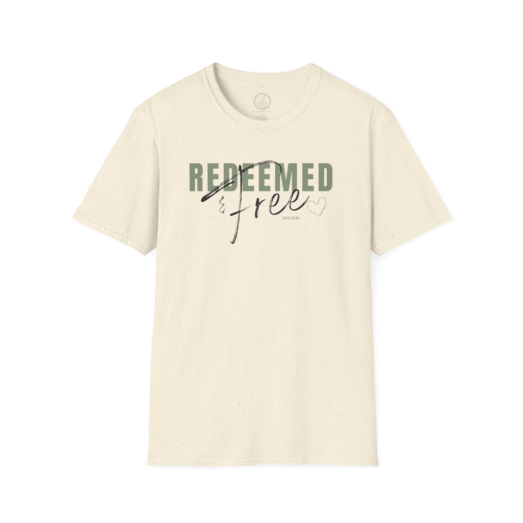 Redeemed & Free – John 8:36 Christian T-Shirt