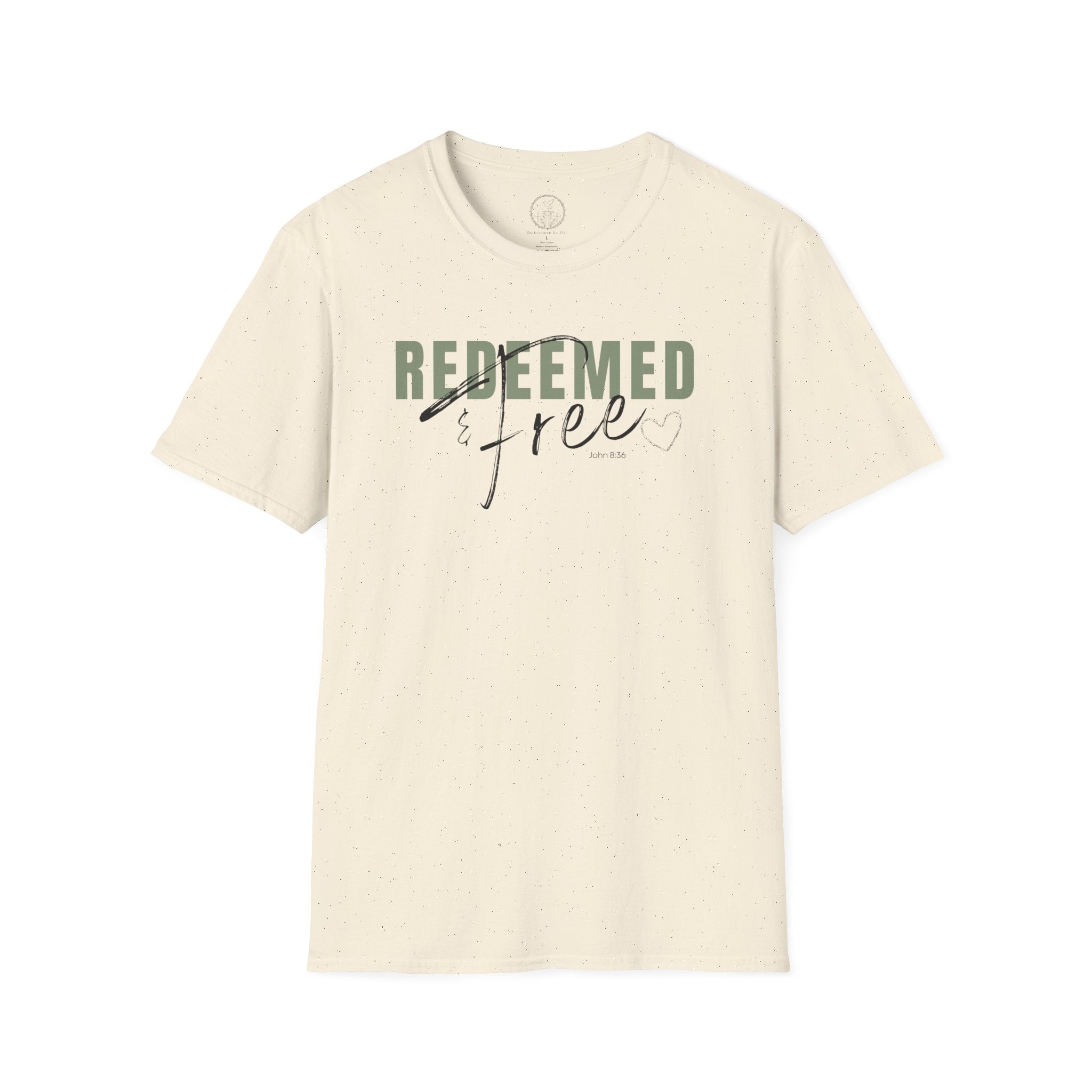 Redeemed & Free – John 8:36 Christian T-Shirt