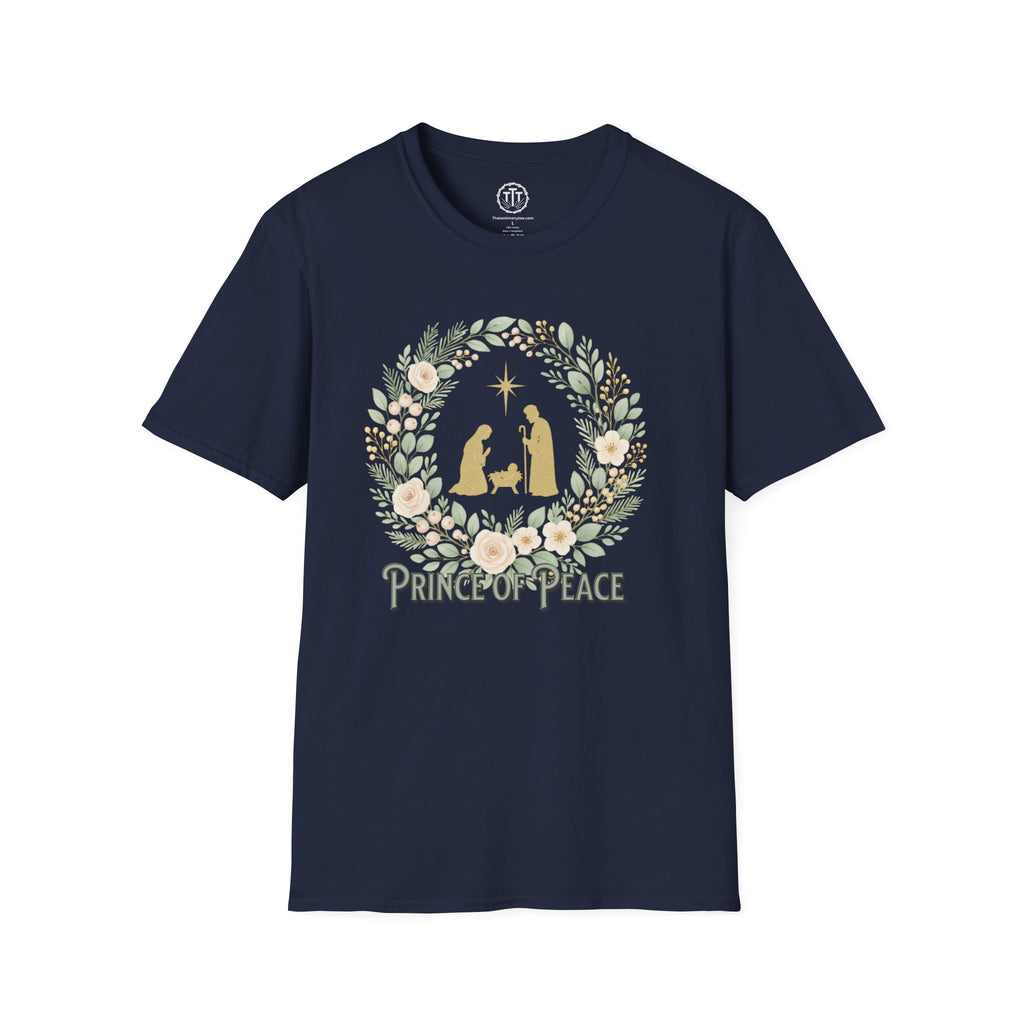 Prince of Peace – Nativity Wreath Christian T-Shirt