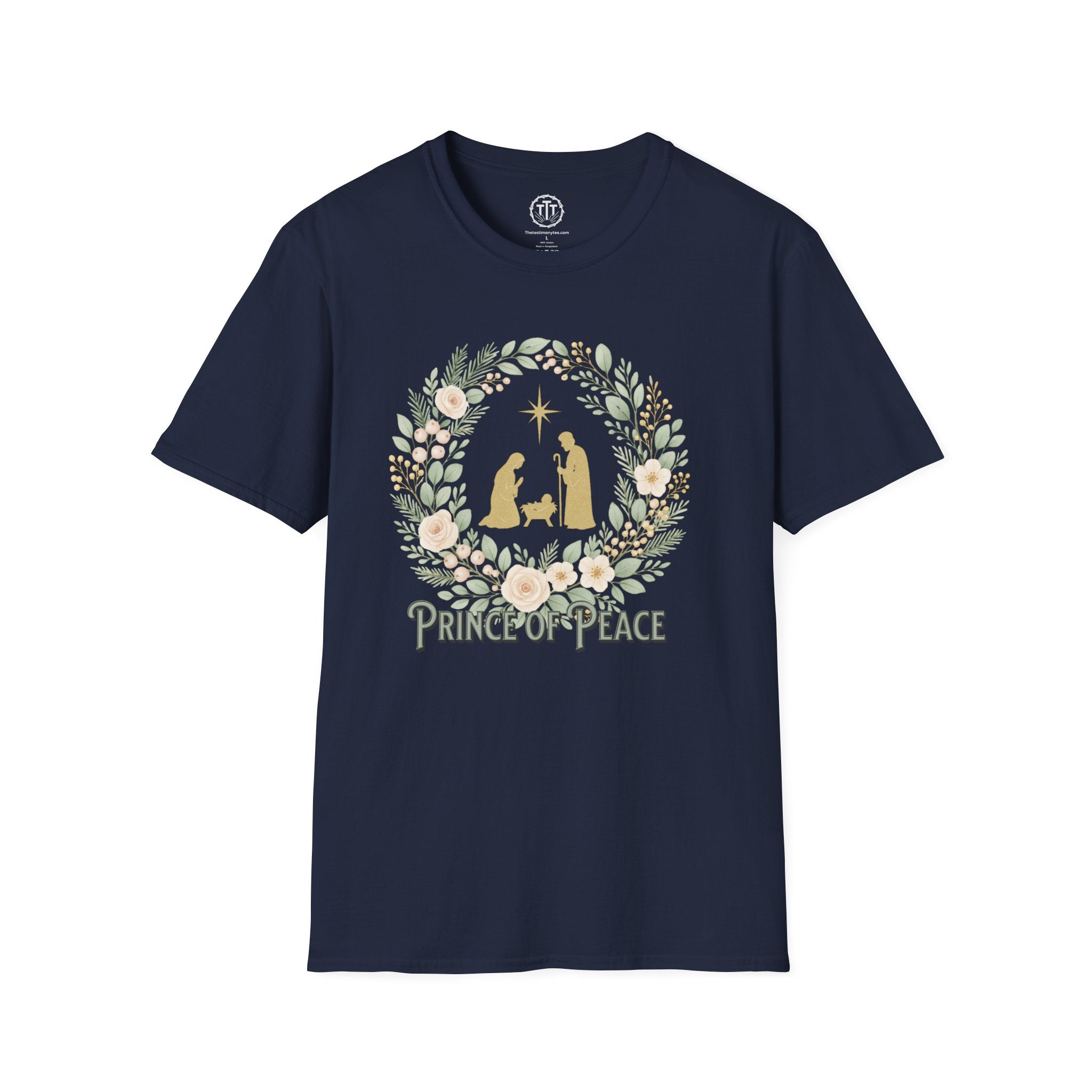 Prince of Peace – Nativity Wreath Christian T-Shirt
