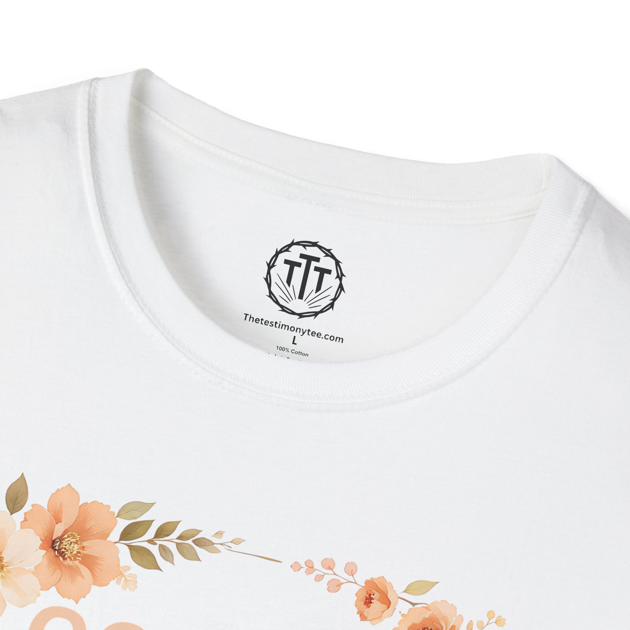 God Is Always On Time – Floral Christian T-Shirt