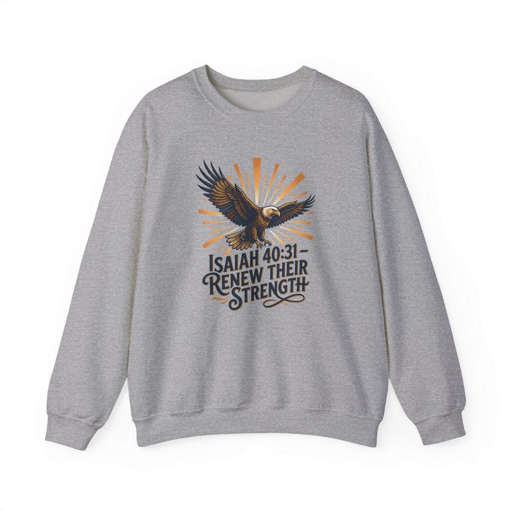 Isaiah 40:31 Eagle Sweatshirt — Renew Their Strength Christian Crewneck