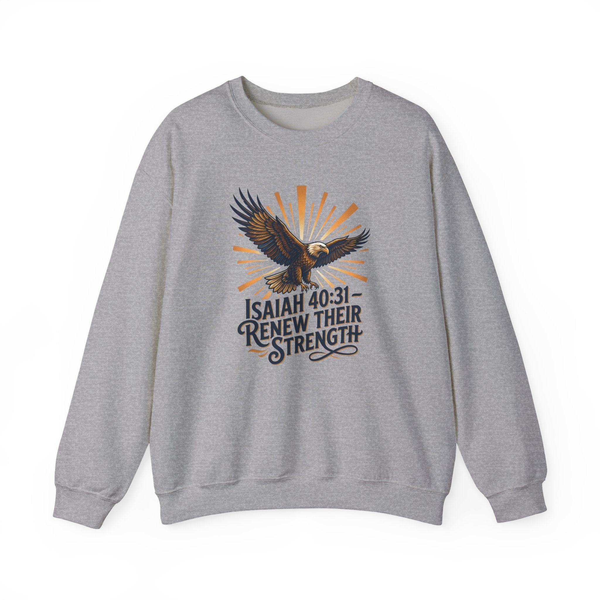Isaiah 40:31 Eagle Sweatshirt — Renew Their Strength Christian Crewneck