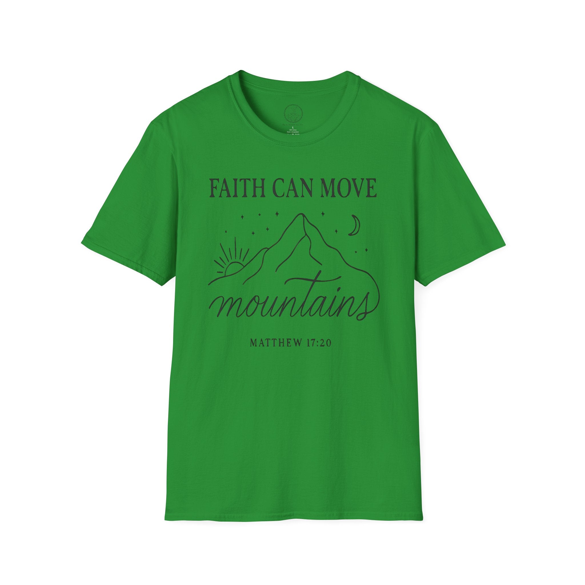 Faith Can Move Mountains – Matthew 17:20 Christian T-Shirt