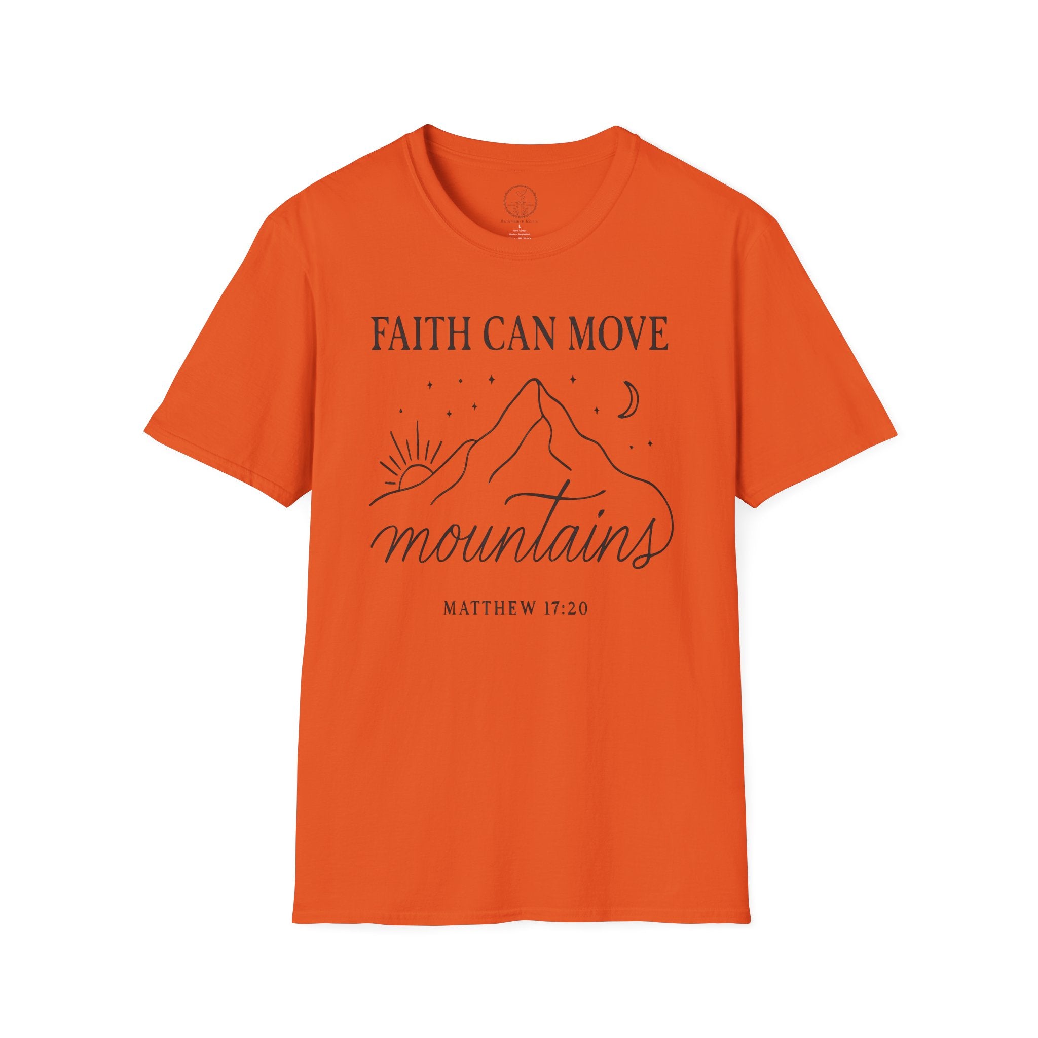 Faith Can Move Mountains – Matthew 17:20 Christian T-Shirt