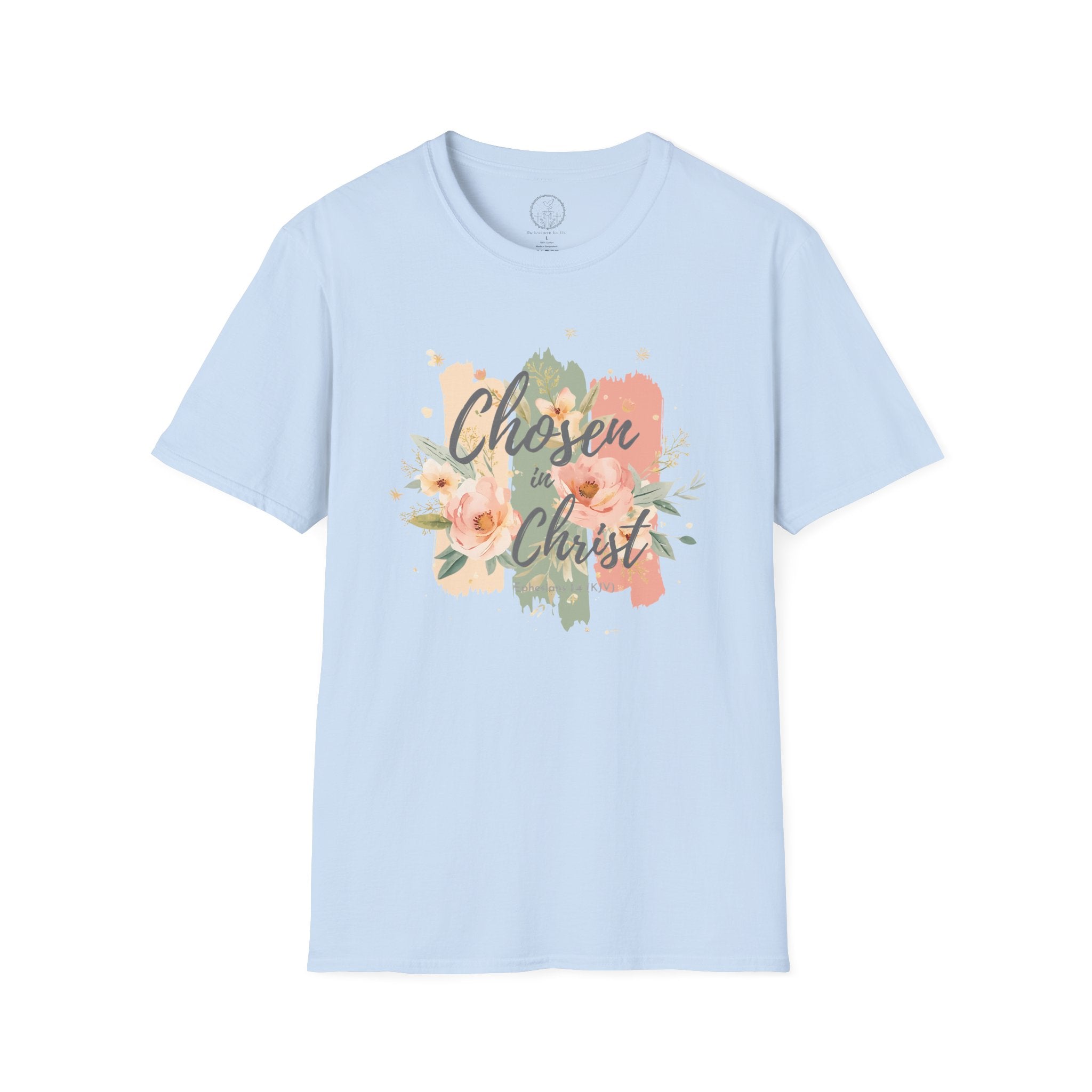 Chosen in Christ – Ephesians 1:4 Floral Christian Tee