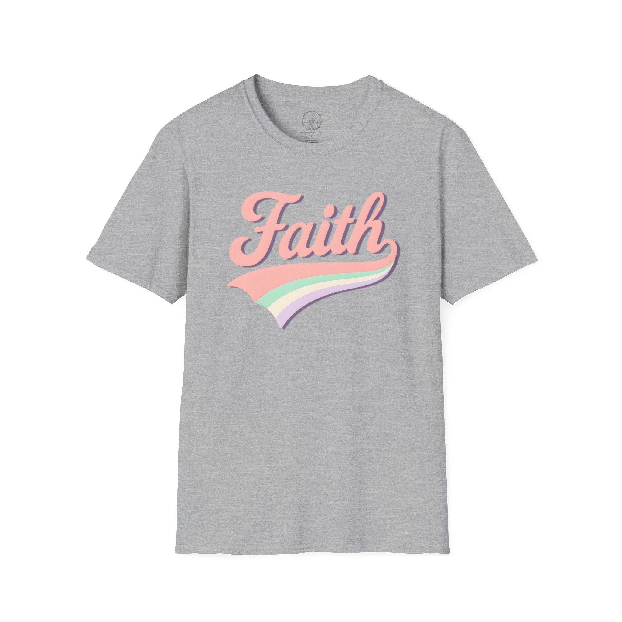 Faith Retro Rainbow Christian T-Shirt