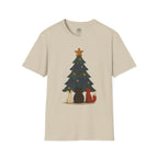 Patchwork Print Forest Animals Gazing at Tree Topper