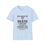 Romans 6:23 – Wages of Sin, Gift of God Skull Tee