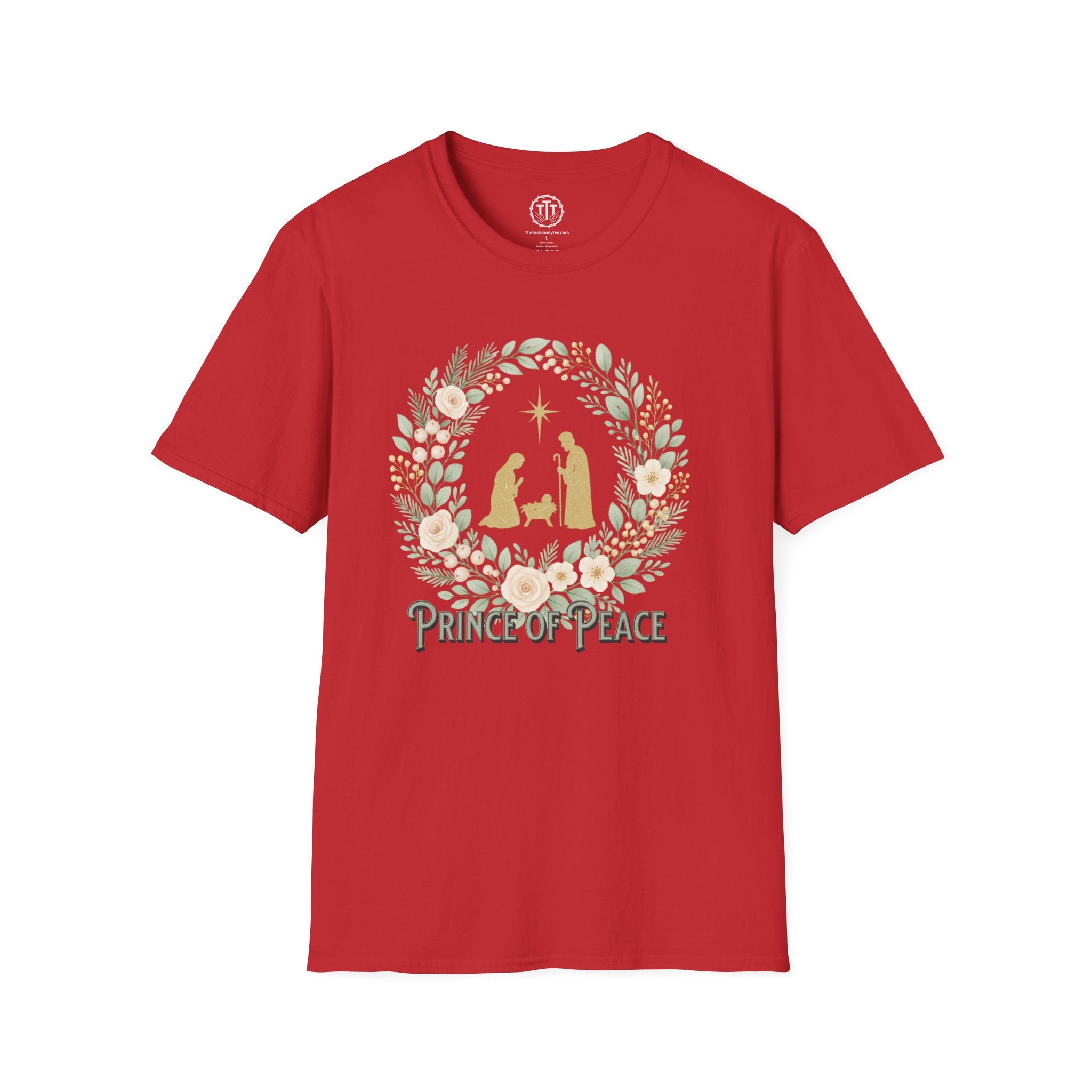 Prince of Peace – Nativity Wreath Christian T-Shirt