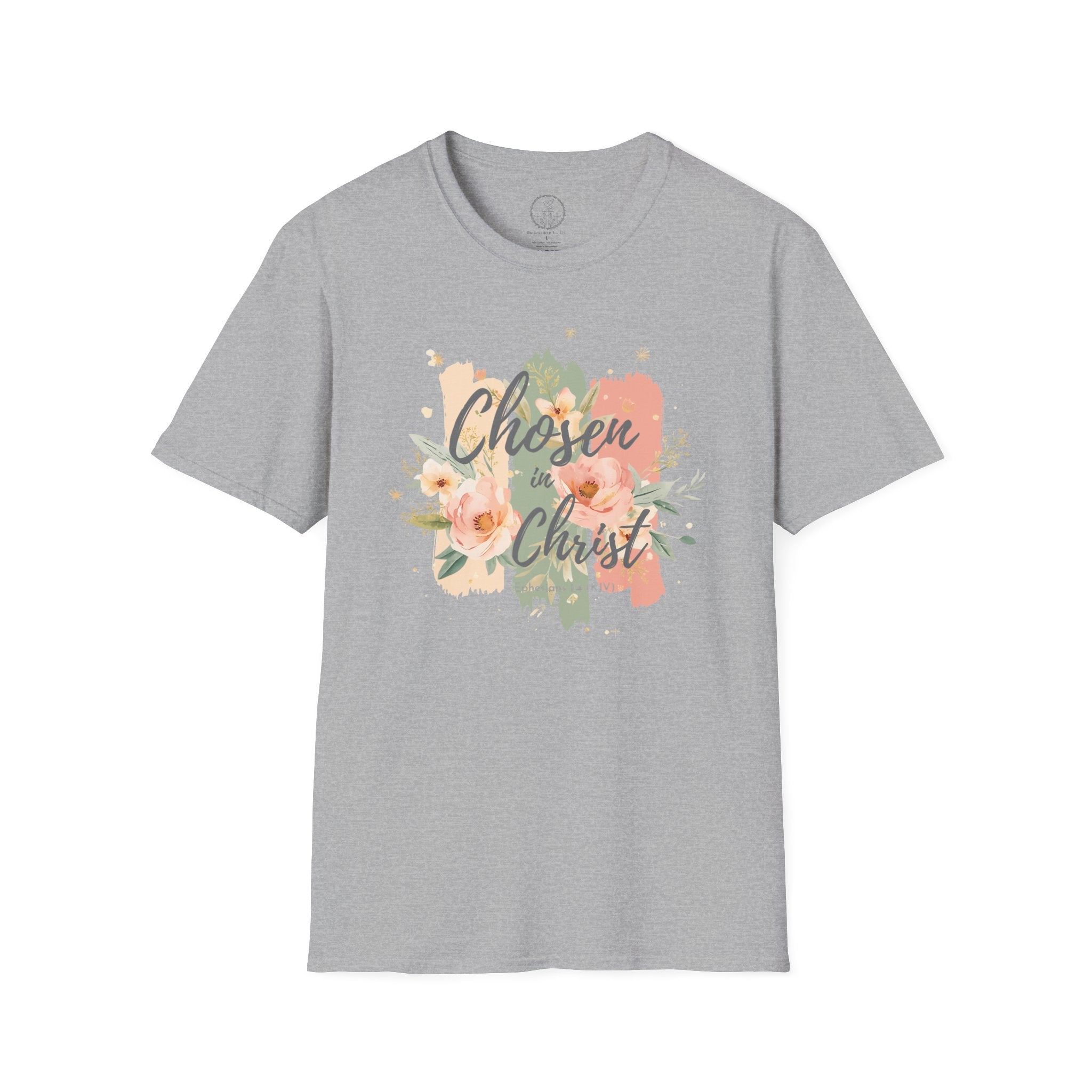 Chosen in Christ – Ephesians 1:4 Floral Christian Tee