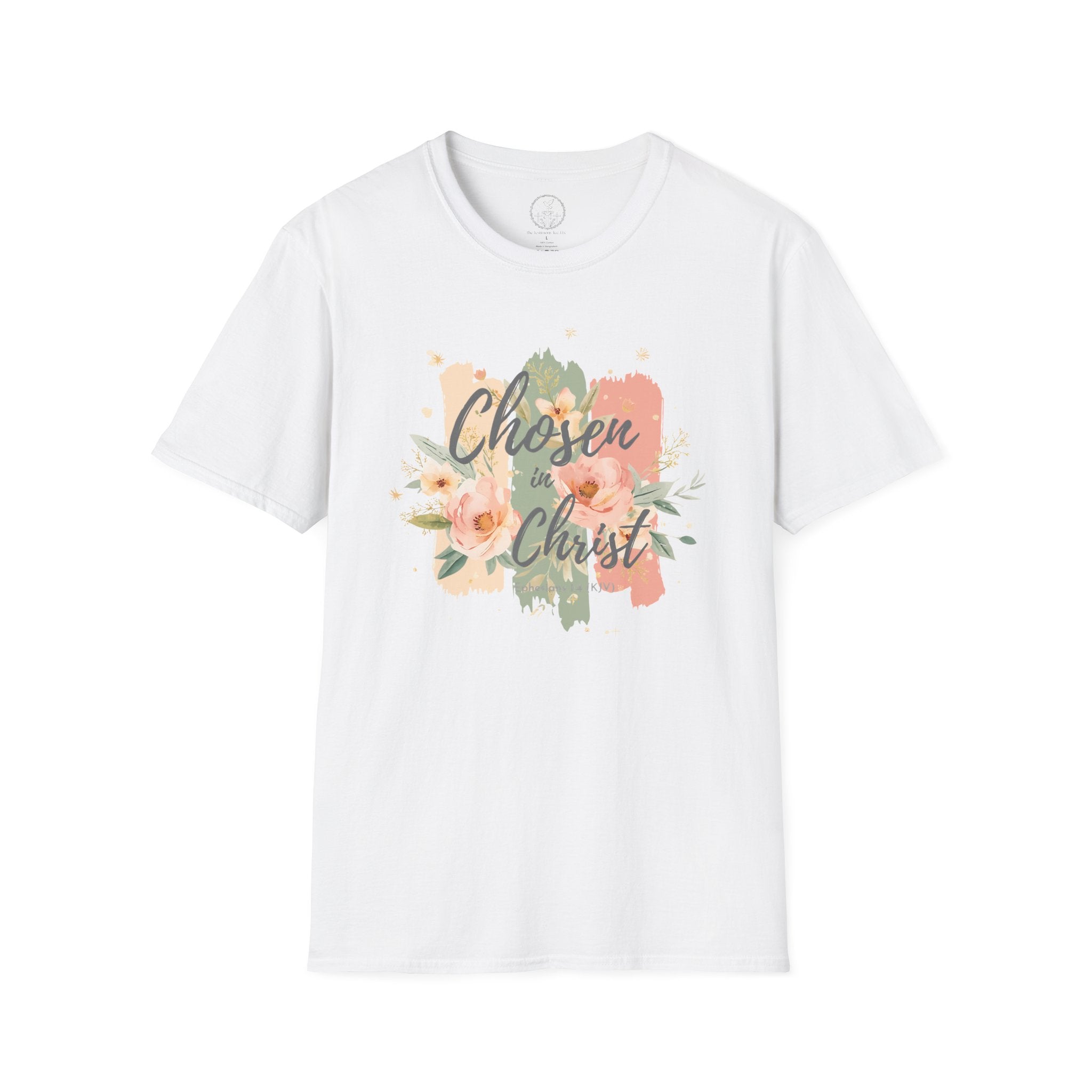 Chosen in Christ – Ephesians 1:4 Floral Christian Tee