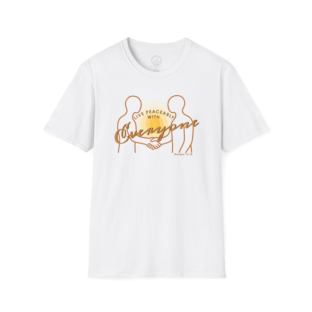 Live Peaceably With Everyone Christian T-Shirt – Romans 12:18