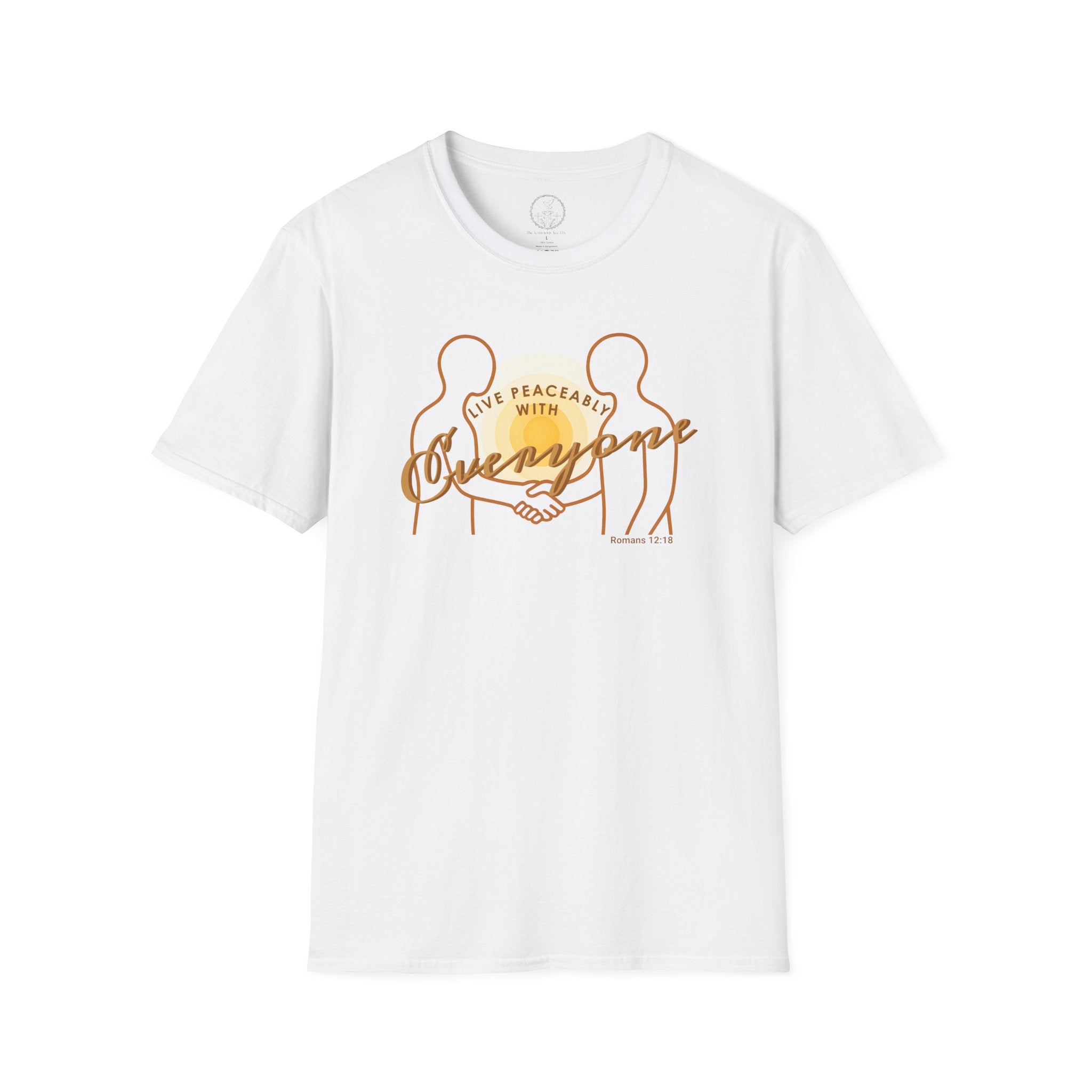 Live Peaceably With Everyone Christian T-Shirt – Romans 12:18