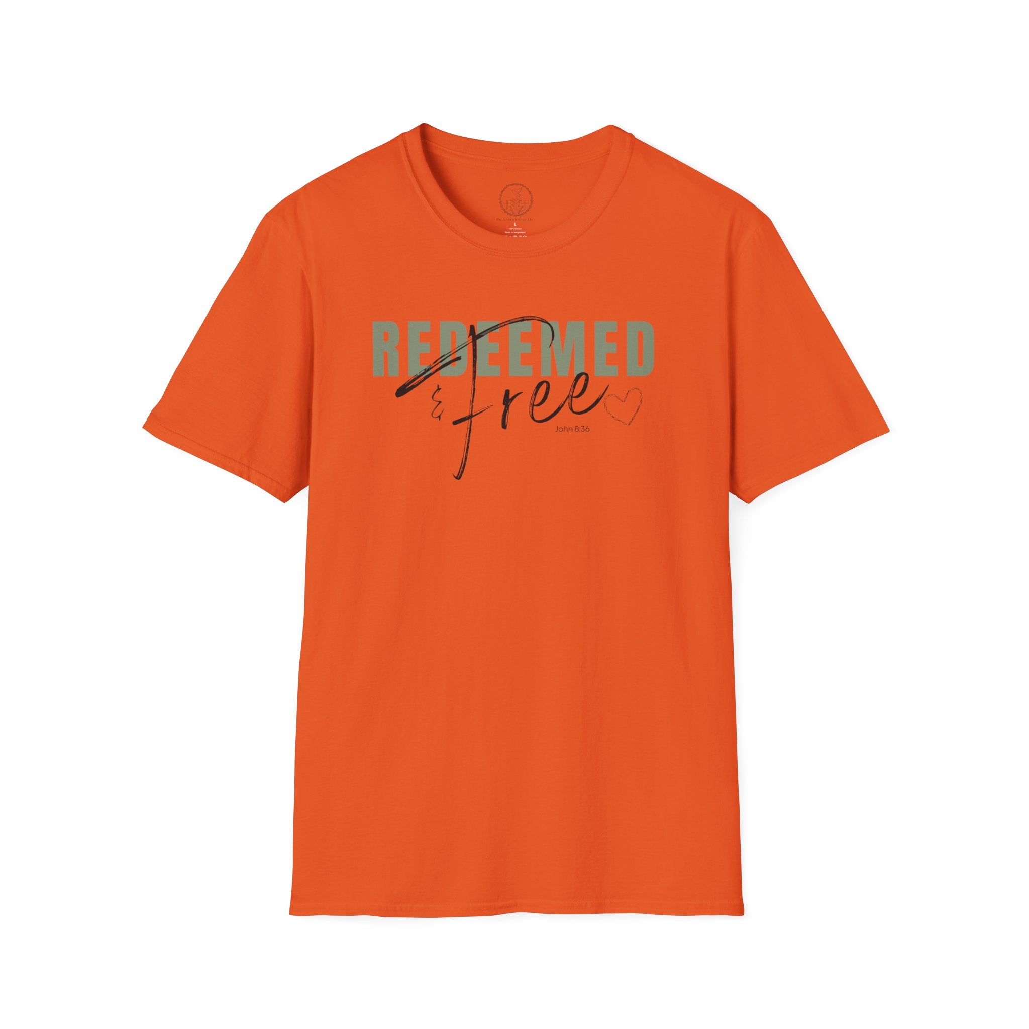 Redeemed & Free – John 8:36 Christian T-Shirt