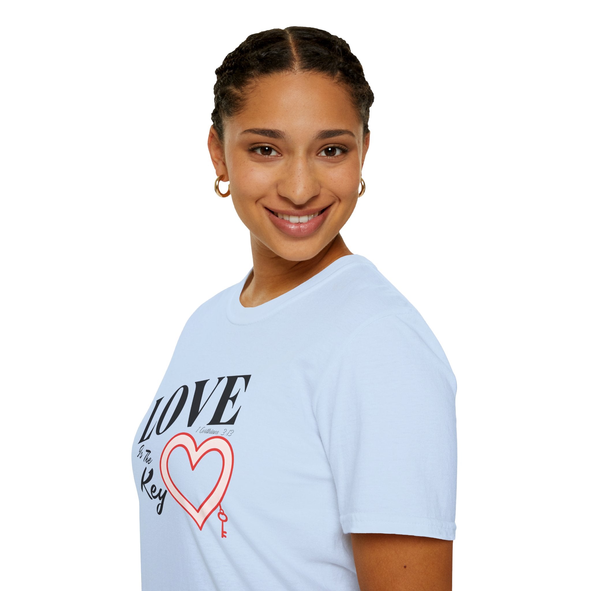 Love Is the Key – 1 Corinthians 13 Christian T-Shirt