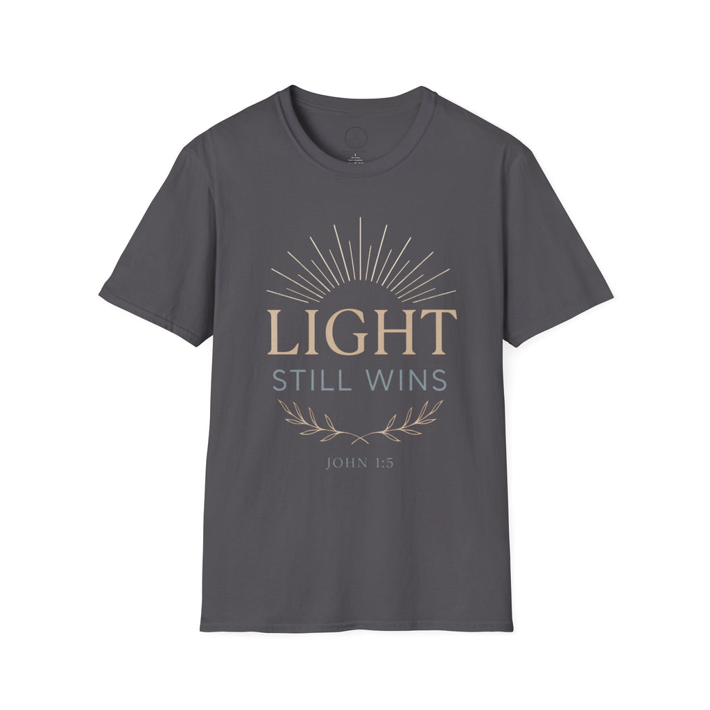 Light Still Wins — John 1:5 Christian T-Shirt