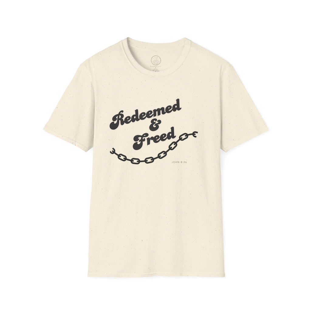 Redeemed & Freed – John 8:36 Christian T-Shirt