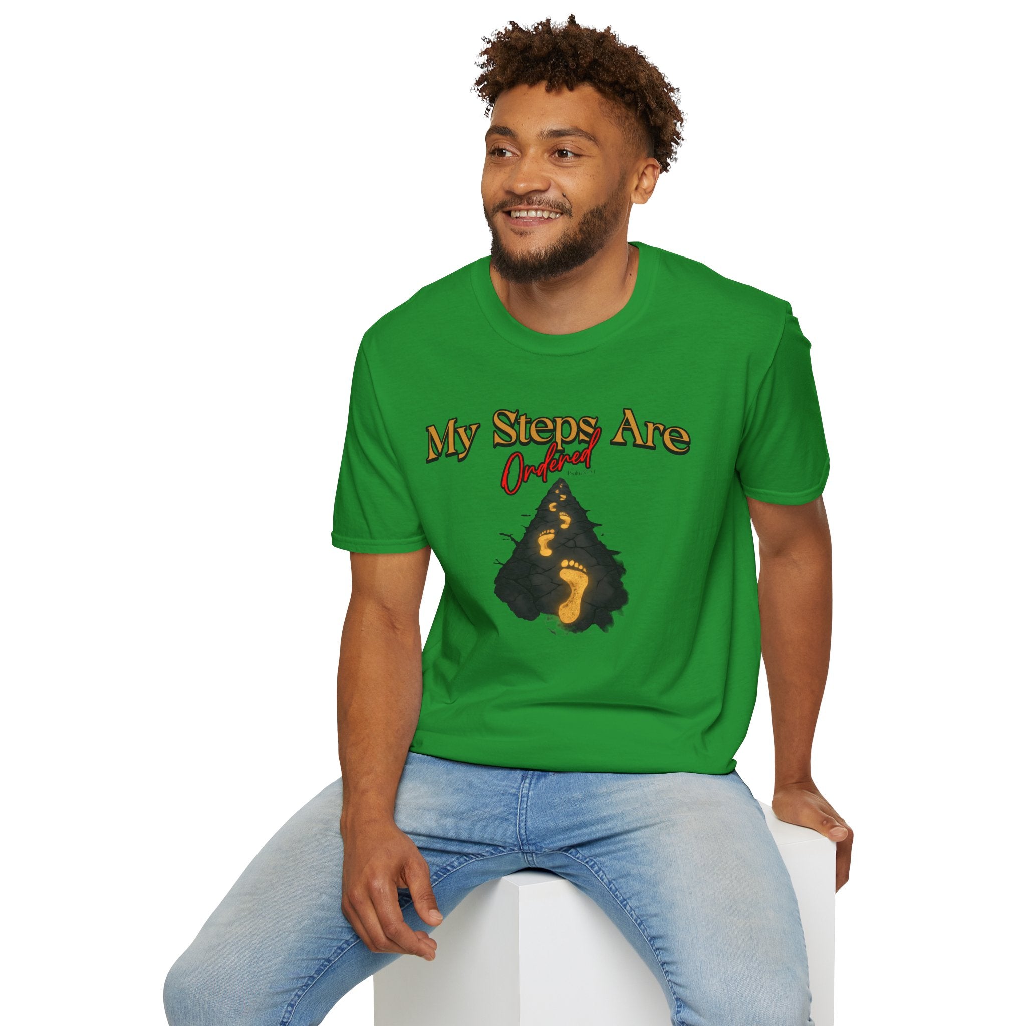 My Steps Are Ordered – Psalm 37:23 Christian T-Shirt