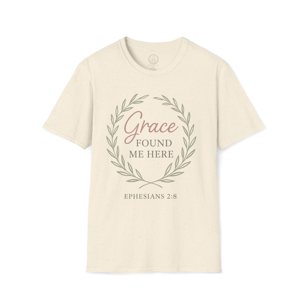 Grace Found Me Here – Ephesians 2:8 Christian Tee