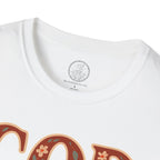 God Is Good All the Time – Christian Floral Typography Tee