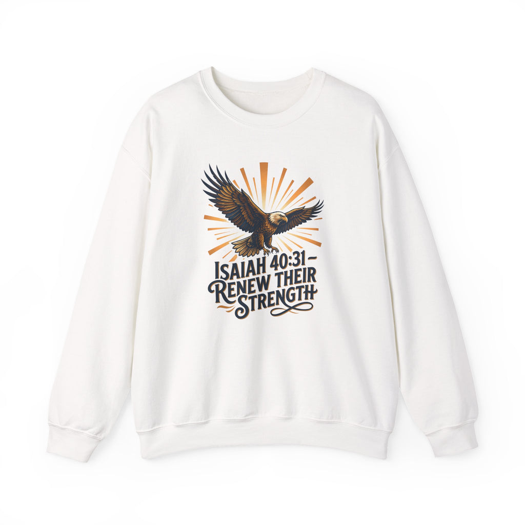 Isaiah 40:31 Eagle Sweatshirt — Renew Their Strength Christian Crewneck