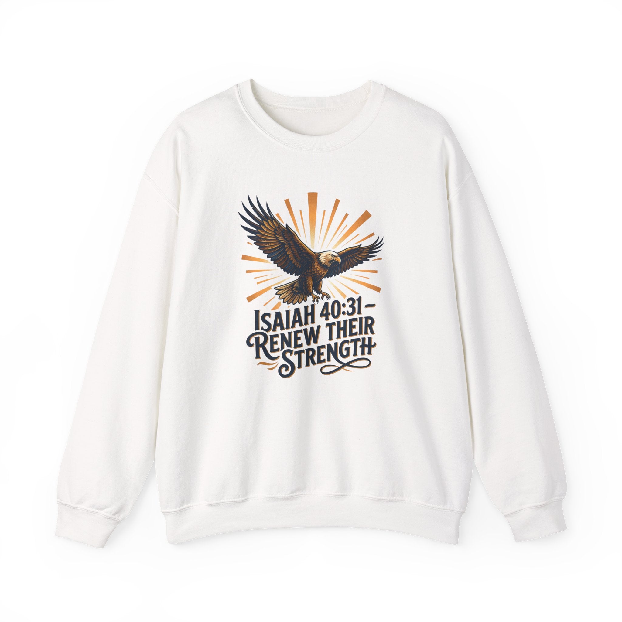 Isaiah 40:31 Eagle Sweatshirt — Renew Their Strength Christian Crewneck