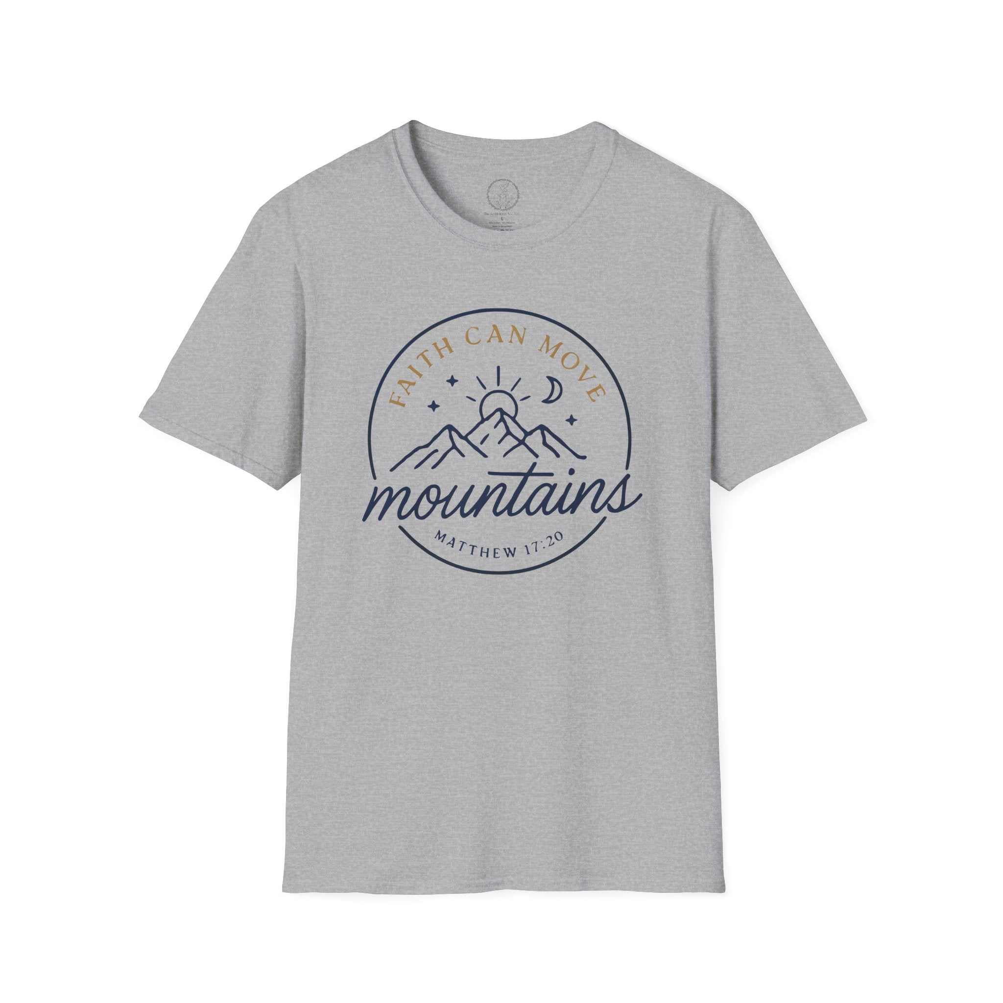 Faith Can Move Mountains – Matthew 17:20 Christian T-Shirt