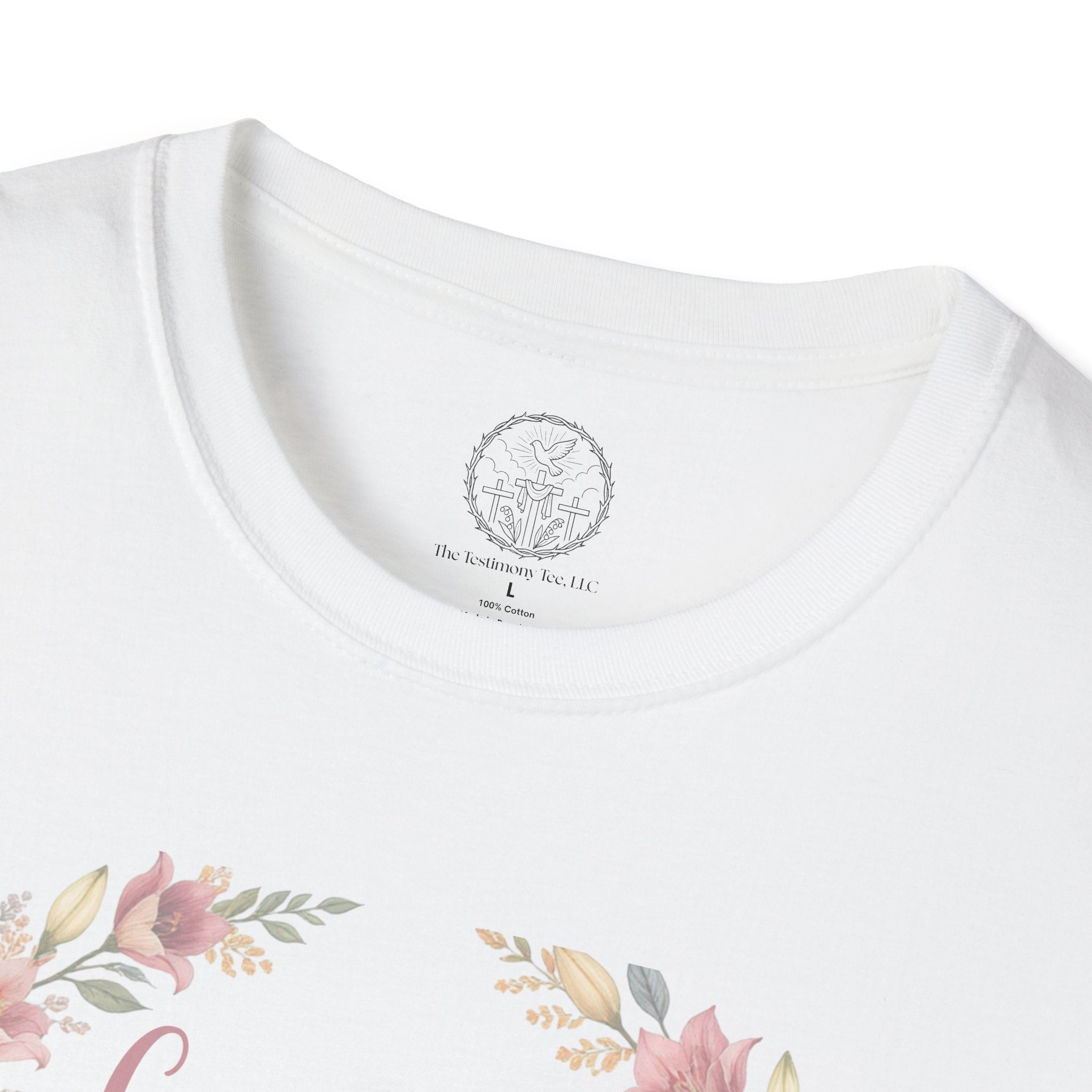 Consider the Lilies Floral T‑Shirt — Inspirational Scripture Flower Wreath Tee