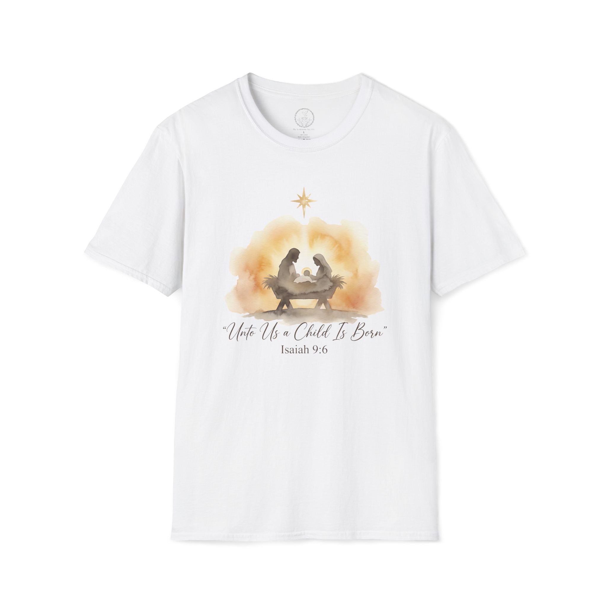 Unto Us a Child Is Born – Isaiah 9:6 Christmas Nativity Tee