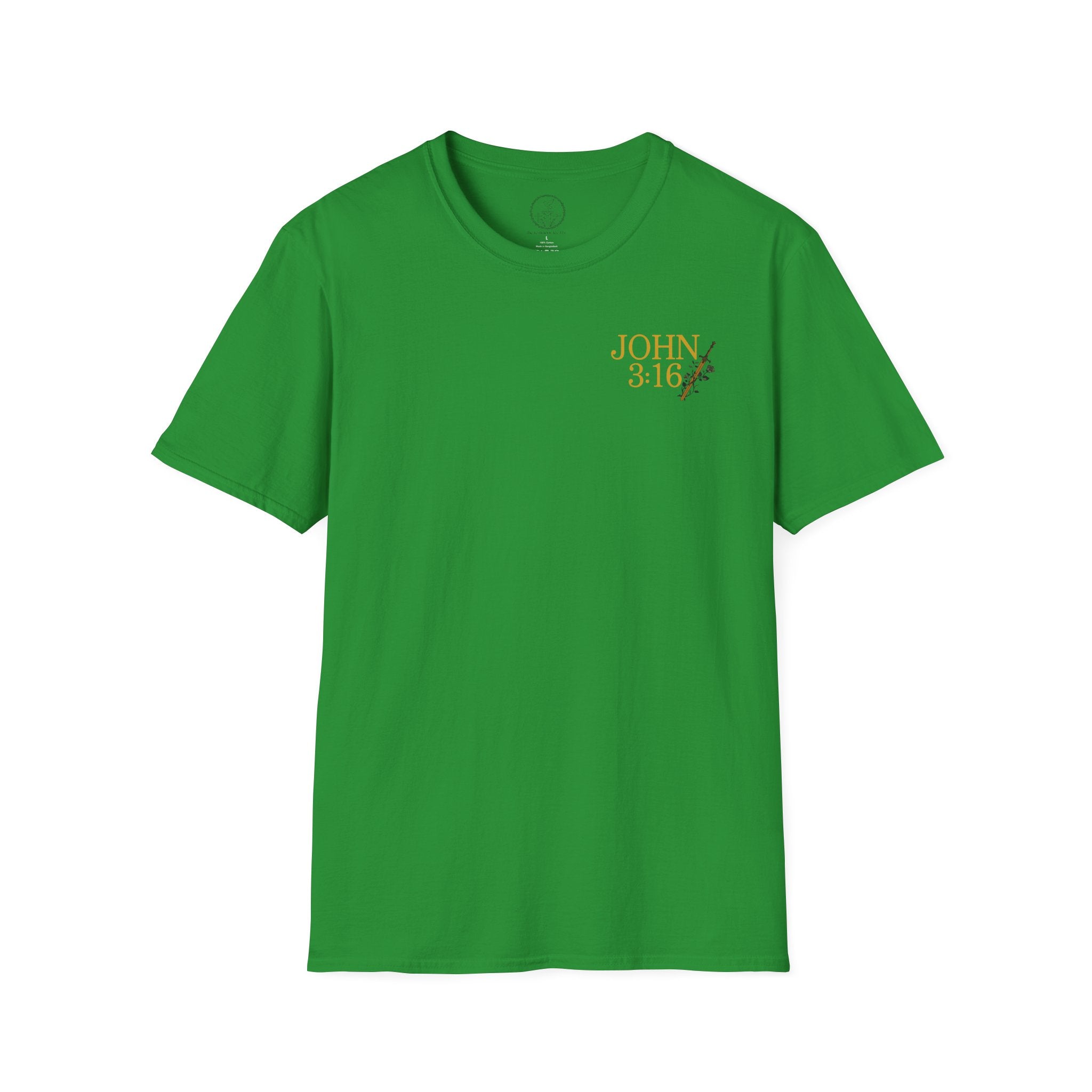 John 3:16 Heart & Crown (Front/Back) T-shirt