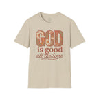 God Is Good All the Time – Floral Christian T-Shirt