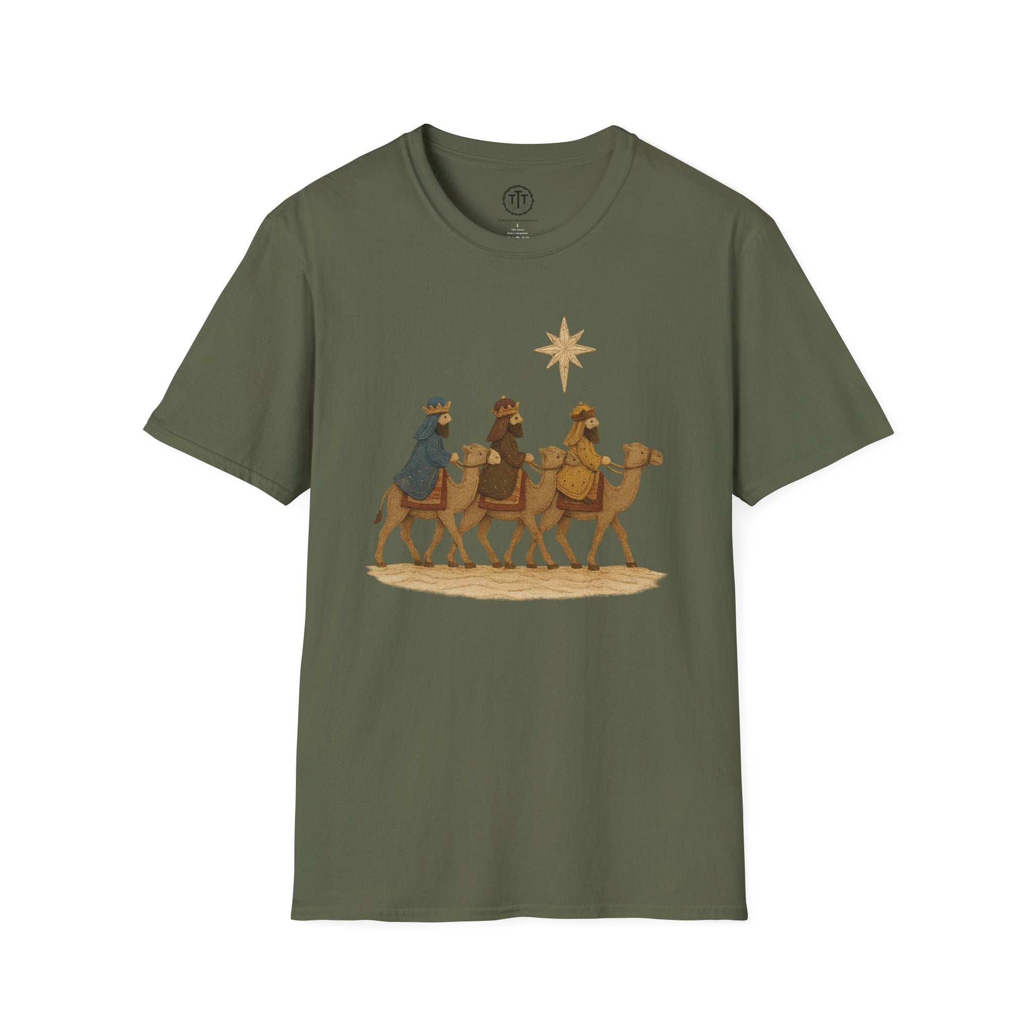 Patchwork Print Three Wise Men Following The Star to Worship Jesus