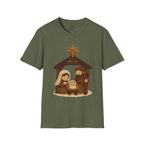 Faux Yarn Printed Image of Manger Scene