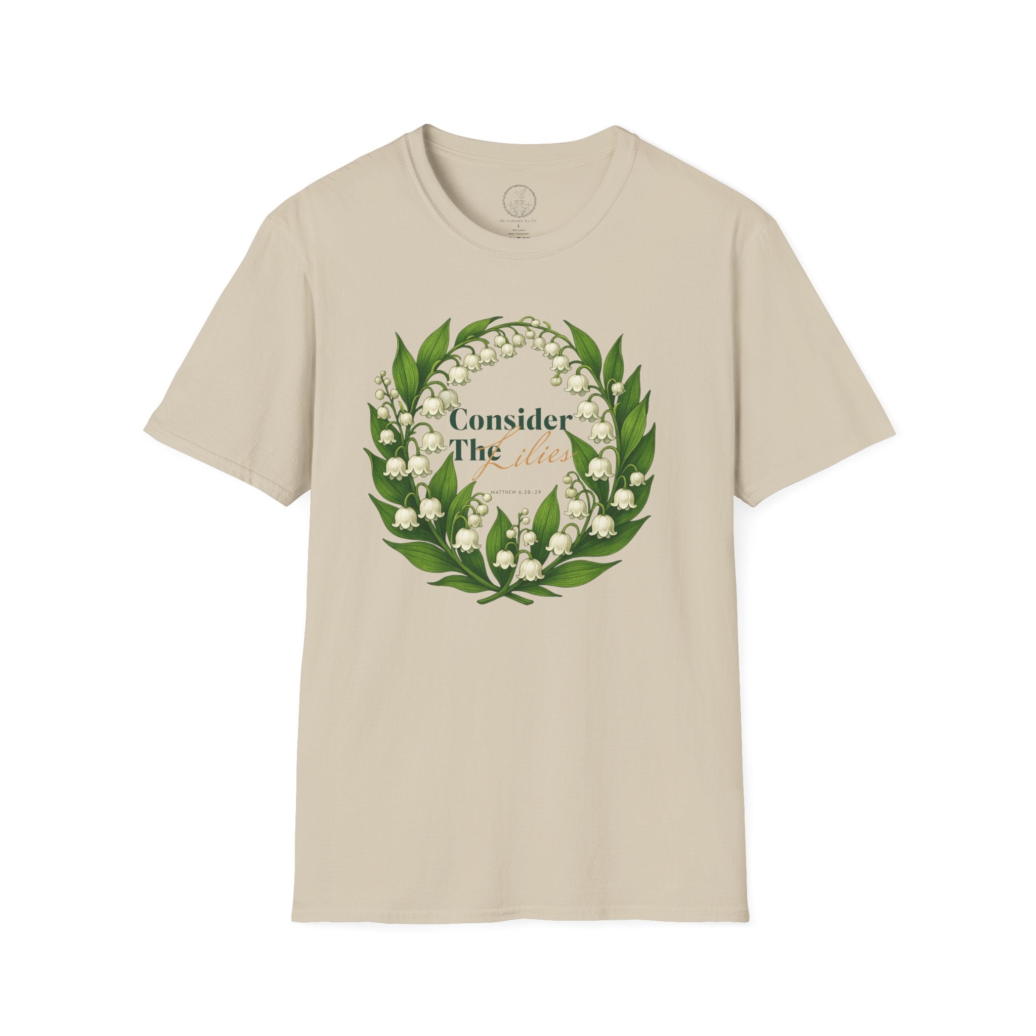 Consider the Lilies – Matthew 6:28-29 Christian T-Shirt