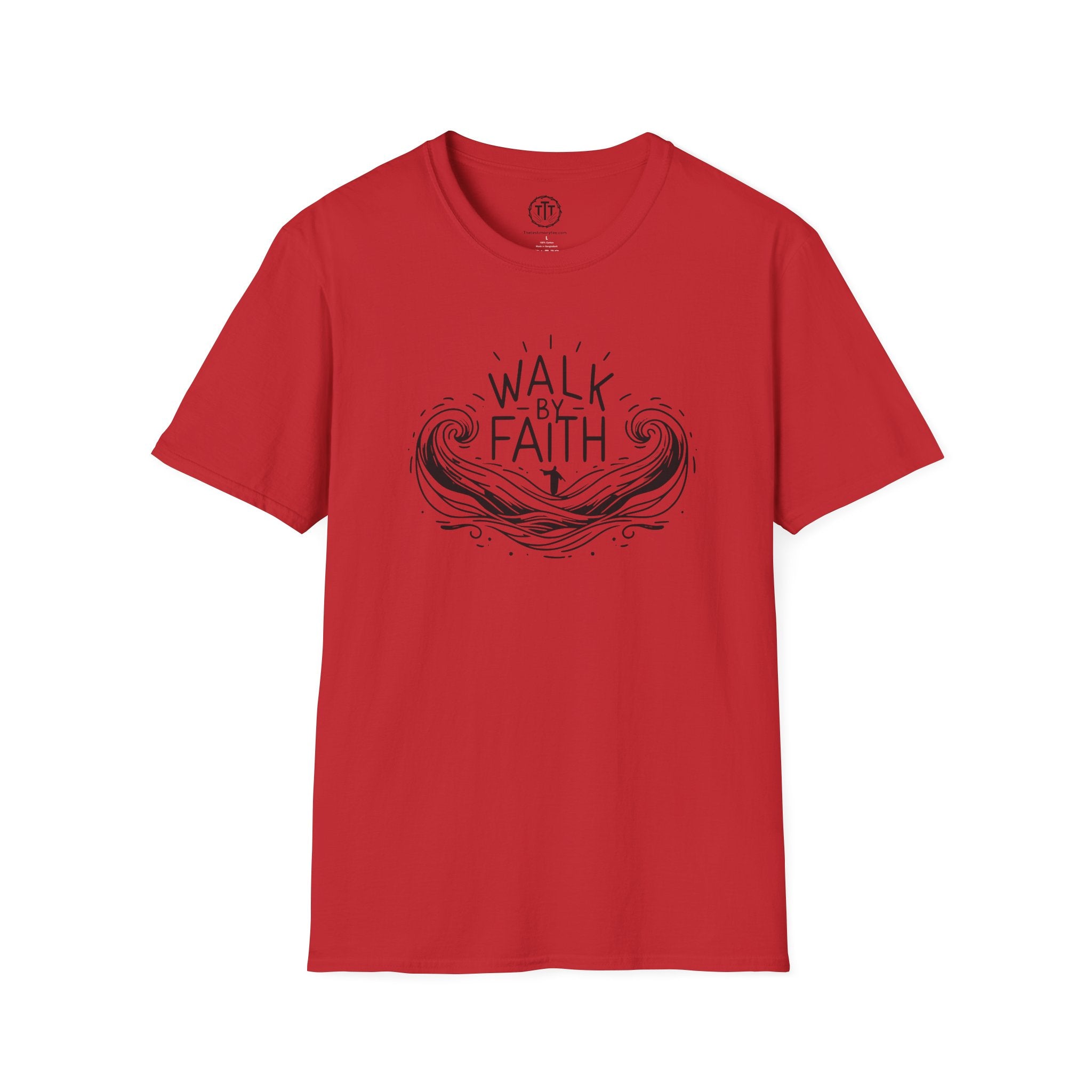 Walk By Faith – Line Art Christian T-Shirt