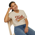 Faith Retro Script Christian T-Shirt