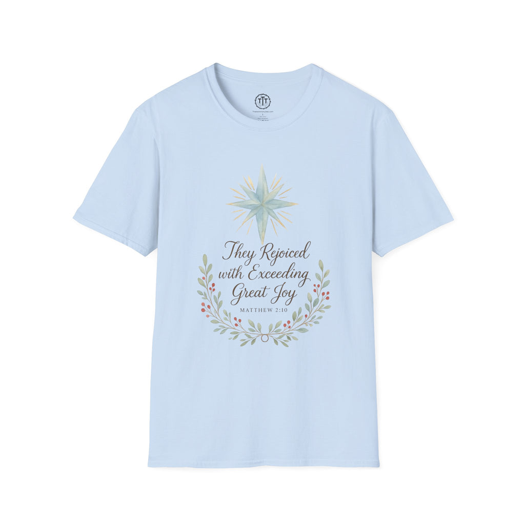 Exceeding Great Joy – Matthew 2:10 Christmas T-Shirt