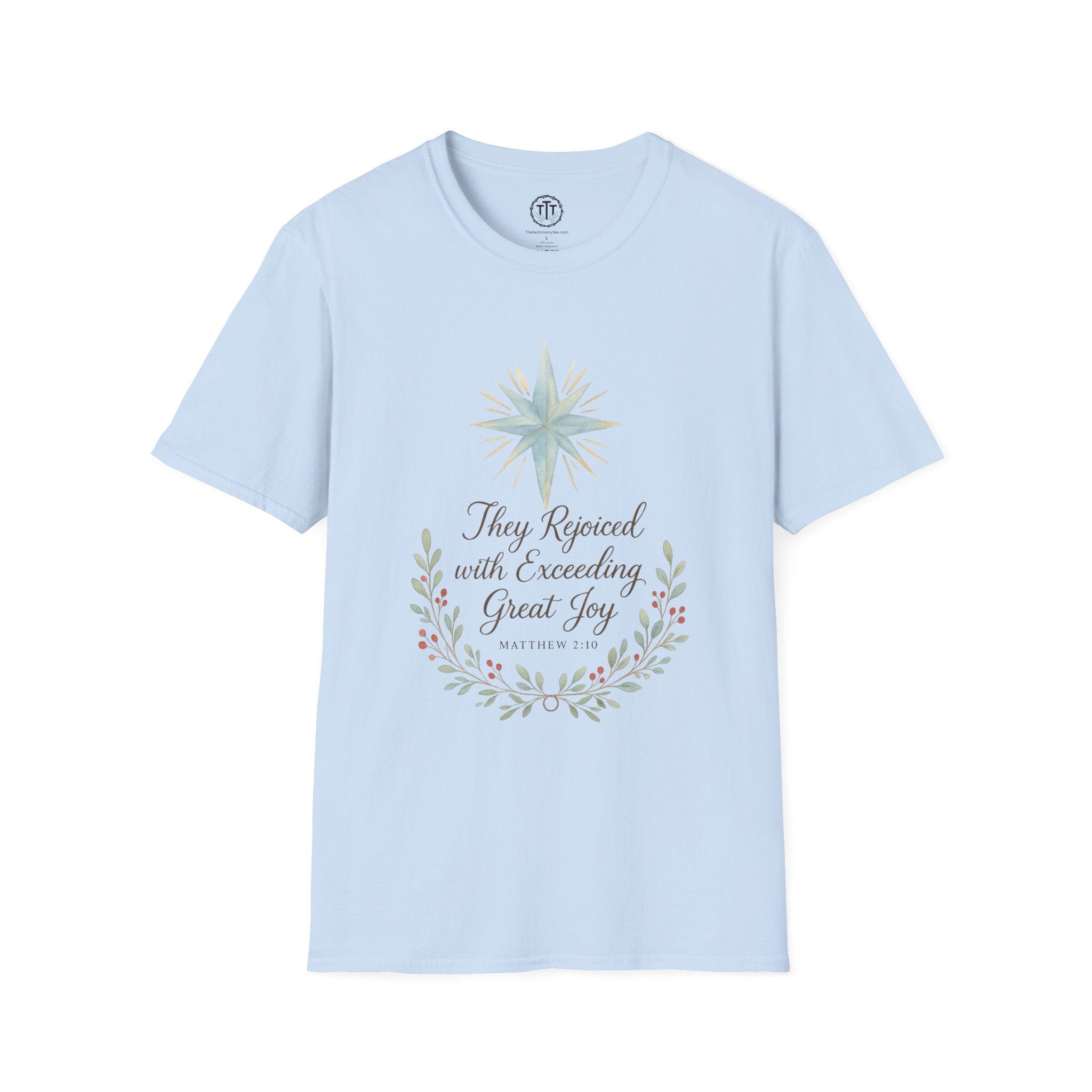 Exceeding Great Joy – Matthew 2:10 Christmas T-Shirt