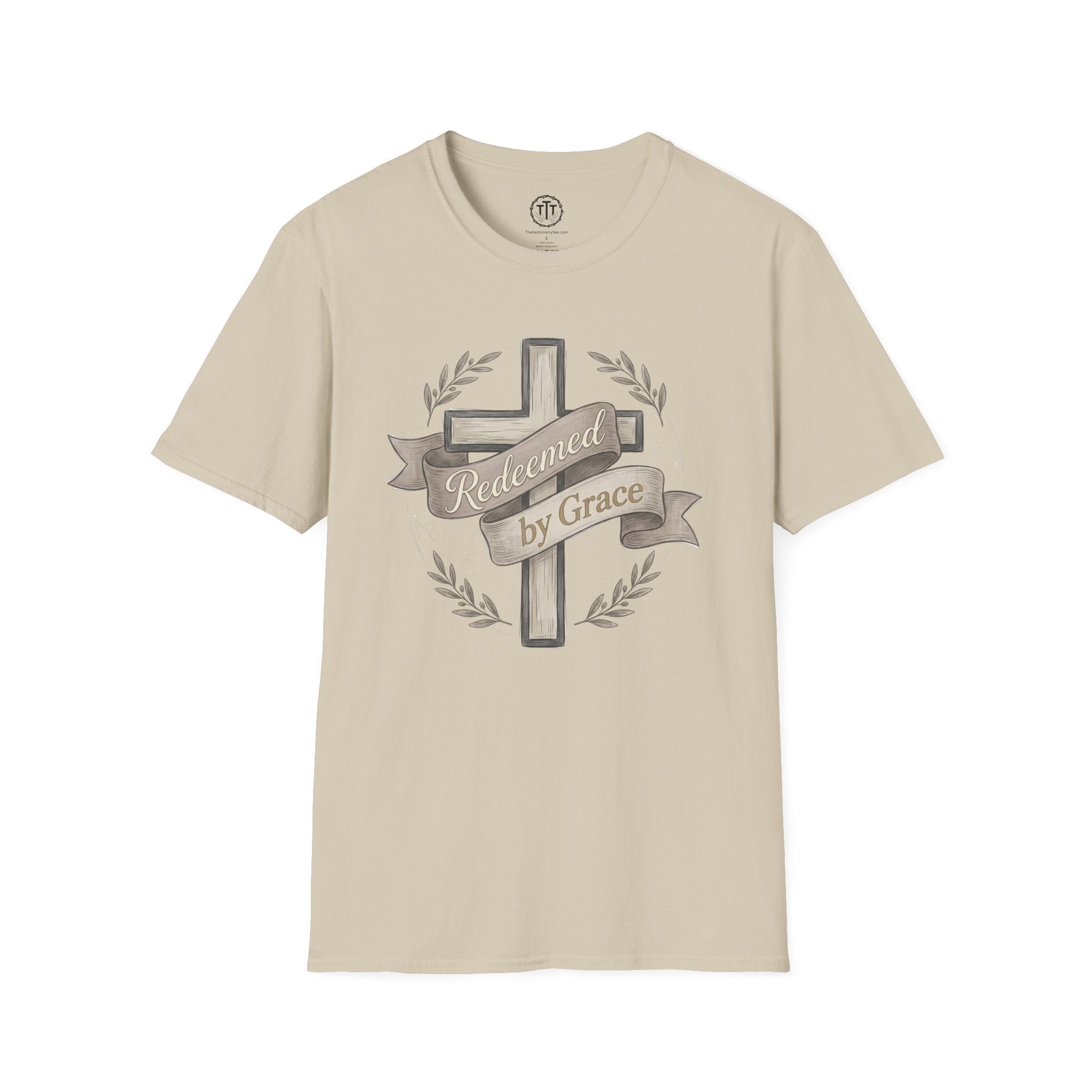Redeemed by Grace – Christian Cross T-Shirt