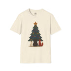 Patchwork Print Forest Animals Gazing at Tree Topper